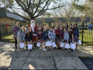 WCCA Lady Rams Softball team delivers Christmas gift bags to Centreville Nursing Home.